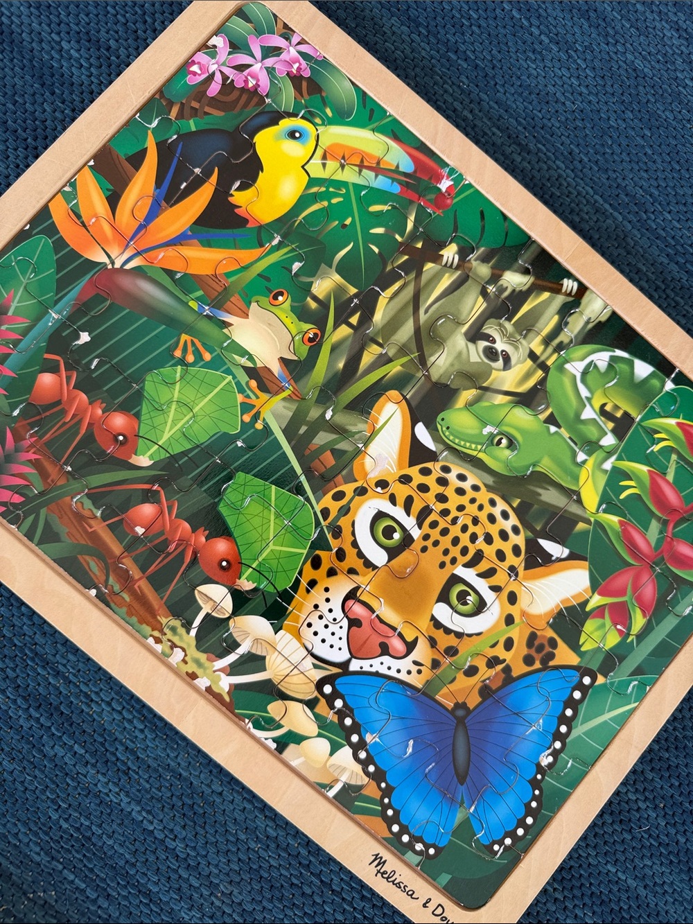 Melissa & Doug Wooden Jigsaw Puzzles - Pirate & Rainforest - Picture 5 of 9